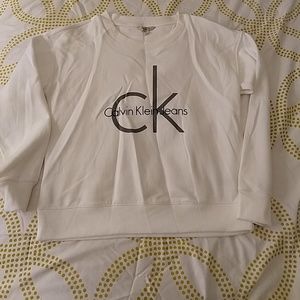 White Calvin Klein Sweatshirt